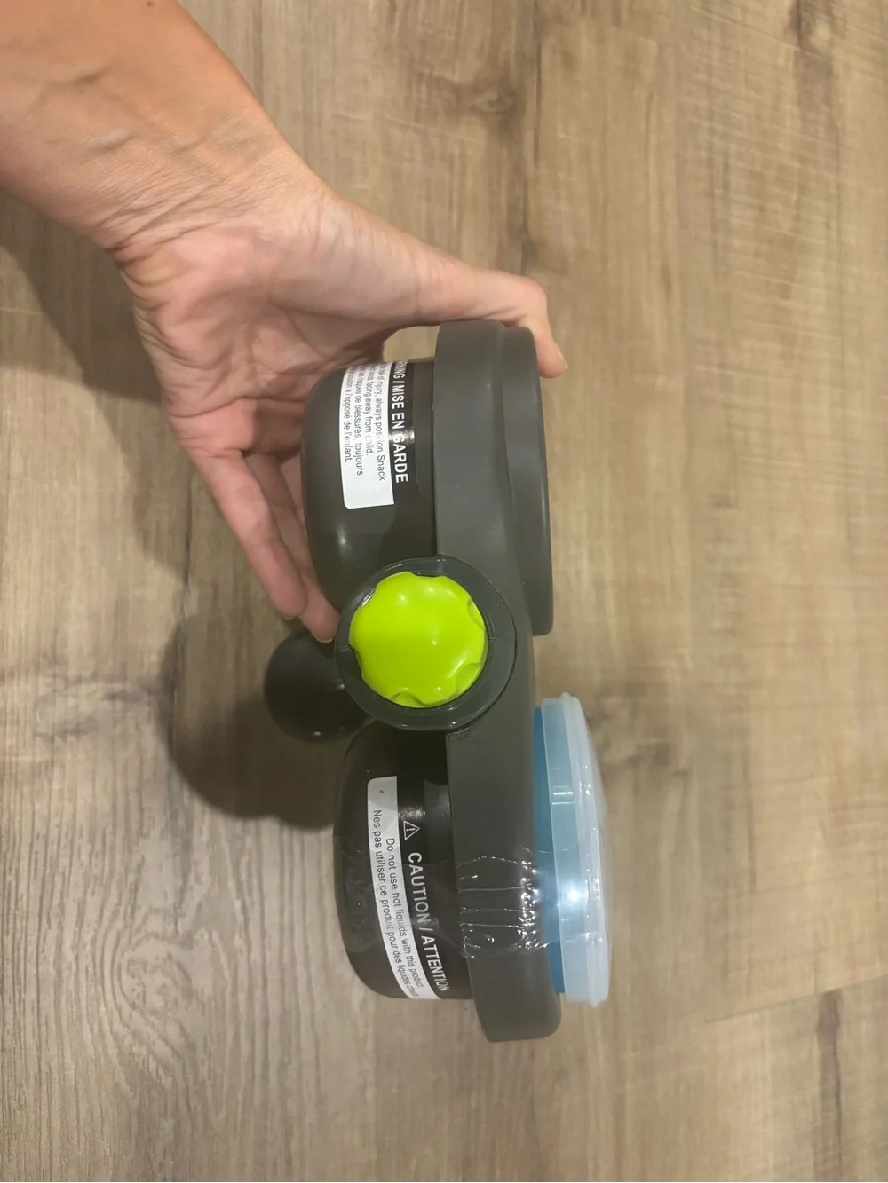 Brica Gray & Lime Travel Cup and Snack Holder